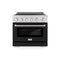 36 In. 5.2 Cu. Ft. Paramount Induction Range With 5 Element Cooktop And Electric Convection Oven In Satin Stainless Steel With Black Matte Door