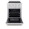24 In. 3.2 Cu. Ft. Paramount Induction Range With 3 Element Cooktop And Electric Convection Oven In Satin Stainless Steel With White Matte Door