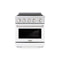 30 In. 4.2 Cu. Ft. Paramount Induction Range With 4 Element Cooktop And Electric Convection Oven In Satin Stainless Steel With White Matte Door