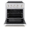 30 In. 4.2 Cu. Ft. Paramount Induction Range With 4 Element Cooktop And Electric Convection Oven In Satin Stainless Steel With White Matte Door
