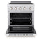 30 In. 4.2 Cu. Ft. Paramount Induction Range With 4 Element Cooktop And Electric Convection Oven In Satin Stainless Steel With White Matte Door