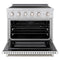 36 In. 5.2 Cu. Ft. Paramount Induction Range With 5 Element Cooktop And Electric Convection Oven In Satin Stainless Steel With White Matte Door