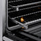 Autograph Edition 24 In. 3.2 Cu. Ft. Paramount Induction Range With 3 Element Cooktop And Electric Convection Oven In Satin Stainless Steel With Polished Gold Accents