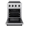 Autograph Edition 24 In. 3.2 Cu. Ft. Paramount Induction Range With 3 Element Cooktop And Electric Convection Oven In Satin Stainless Steel With Matte Black Accents