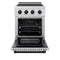 Autograph Edition 24 In. 3.2 Cu. Ft. Paramount Induction Range With 3 Element Cooktop And Electric Convection Oven In Satin Stainless Steel With Matte Black Accents