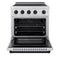 Autograph Edition 30 In. 4.2 Cu. Ft. Paramount Induction Range With 4 Element Cooktop And Electric Convection Oven In Satin Stainless Steel With Matte Black Accents
