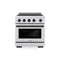Autograph Edition 30 In. 4.2 Cu. Ft. Paramount Induction Range With 4 Element Cooktop And Electric Convection Oven In Satin Stainless Steel With Matte Black Accents