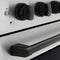 Autograph Edition 36 In. 5.2 Cu. Ft. Paramount Induction Range With 5 Element Cooktop And Electric Convection Oven In Satin Stainless Steel With Matte Black Accents