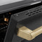 Autograph Edition 36 In. 5.2 Cu. Ft. Paramount Induction Range With 5 Element Cooktop And Electric Convection Oven In Satin Stainless Steel With Black Matte Door And Champagne Bronze Accents