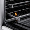 Autograph Edition 24 In. 3.2 Cu. Ft. Paramount Induction Range With 3 Element Cooktop And Electric Convection Oven In Satin Stainless Steel With White Matte Door And Champagne Bronze Accents