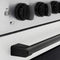 Autograph Edition 24 In. 3.2 Cu. Ft. Paramount Induction Range With 3 Element Cooktop And Electric Convection Oven In Satin Stainless Steel With White Matte Door And Matte Black Accents