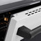 Autograph Edition 24 In. 3.2 Cu. Ft. Paramount Induction Range With 3 Element Cooktop And Electric Convection Oven In Satin Stainless Steel With White Matte Door And Matte Black Accents