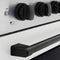 Autograph Edition 24 In. 3.2 Cu. Ft. Paramount Induction Range With 3 Element Cooktop And Electric Convection Oven In Satin Stainless Steel With White Matte Door And Matte Black Accents
