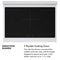 Autograph Edition 36 In. 5.2 Cu. Ft. Paramount Induction Range With 5 Element Cooktop And Electric Convection Oven In Satin Stainless Steel With White Matte Door And Polished Gold Accents