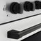 Autograph Edition 36 In. 5.2 Cu. Ft. Paramount Induction Range With 5 Element Cooktop And Electric Convection Oven In Satin Stainless Steel With White Matte Door And Matte Black Accents