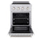 24 In. 3.2 Cu. Ft. Paramount Induction Range With 3 Element Cooktop And Electric Convection Oven In Stainless Steel With White Matte Door