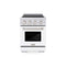24 In. 3.2 Cu. Ft. Paramount Induction Range With 3 Element Cooktop And Electric Convection Oven In Stainless Steel With White Matte Door