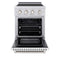 24 In. 3.2 Cu. Ft. Paramount Induction Range With 3 Element Cooktop And Electric Convection Oven In Stainless Steel With White Matte Door