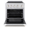 30 In. 4.2 Cu. Ft. Paramount Induction Range With 4 Element Cooktop And Electric Convection Oven In Stainless Steel With White Matte Door