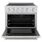 36 In. 5.2 Cu. Ft. Paramount Induction Range With 5 Element Cooktop And Electric Convection Oven In Stainless Steel With White Matte Door