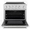 36 In. 5.2 Cu. Ft. Paramount Induction Range With 5 Element Cooktop And Electric Convection Oven In Stainless Steel With White Matte Door