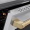 Autograph Edition 24 In. 3.2 Cu. Ft. Paramount Induction Range With 3 Element Cooktop And Electric Convection Oven In Stainless Steel With Champagne Bronze Accents