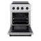 Autograph Edition 24 In. 3.2 Cu. Ft. Paramount Induction Range With 3 Element Cooktop And Electric Convection Oven In Stainless Steel With Matte Black Accents