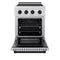 Autograph Edition 24 In. 3.2 Cu. Ft. Paramount Induction Range With 3 Element Cooktop And Electric Convection Oven In Stainless Steel With Matte Black Accents