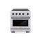 Autograph Edition 30 In. 4.2 Cu. Ft. Paramount Induction Range With 4 Element Cooktop And Electric Convection Oven In Stainless Steel With Matte Black Accents