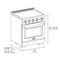 Autograph Edition 30 In. 4.2 Cu. Ft. Paramount Induction Range With 4 Element Cooktop And Electric Convection Oven In Stainless Steel With Matte Black Accents