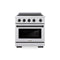 Autograph Edition 30 In. 4.2 Cu. Ft. Paramount Induction Range With 4 Element Cooktop And Electric Convection Oven In Stainless Steel With Matte Black Accents