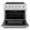Autograph Edition 36 In. 5.2 Cu. Ft. Paramount Induction Range With 5 Element Cooktop And Electric Convection Oven In Stainless Steel With Polished Nickel Helix Handle And Knob Accents