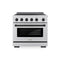 Autograph Edition 36 In. 5.2 Cu. Ft. Paramount Induction Range With 5 Element Cooktop And Electric Convection Oven In Stainless Steel With Matte Black Accents
