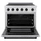 Autograph Edition 36 In. 5.2 Cu. Ft. Paramount Induction Range With 5 Element Cooktop And Electric Convection Oven In Stainless Steel With Matte Black Accents