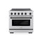 Autograph Edition 36 In. 5.2 Cu. Ft. Paramount Induction Range With 5 Element Cooktop And Electric Convection Oven In Stainless Steel With Matte Black Accents