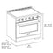 Autograph Edition 36 In. 5.2 Cu. Ft. Paramount Induction Range With 5 Element Cooktop And Electric Convection Oven In Stainless Steel With Matte Black Accents