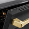 Autograph Edition 36 In. 5.2 Cu. Ft. Paramount Induction Range With 5 Element Cooktop And Electric Convection Oven In Stainless Steel With Black Matte Door And Polished Gold Accents