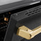 Autograph Edition 36 In. 5.2 Cu. Ft. Paramount Induction Range With 5 Element Cooktop And Electric Convection Oven In Stainless Steel With Black Matte Door And Polished Gold Accents