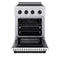 Autograph Edition 24 In. 3.2 Cu. Ft. Paramount Induction Range With 3 Element Cooktop And Electric Convection Oven In Stainless Steel With White Matte Door And Matte Black Accents