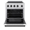 Autograph Edition 30 In. 4.2 Cu. Ft. Paramount Induction Range With 4 Element Cooktop And Electric Convection Oven In Stainless Steel With White Matte Door And Matte Black Accents