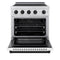 Autograph Edition 30 In. 4.2 Cu. Ft. Paramount Induction Range With 4 Element Cooktop And Electric Convection Oven In Stainless Steel With White Matte Door And Matte Black Accents
