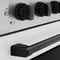 Autograph Edition 30 In. 4.2 Cu. Ft. Paramount Induction Range With 4 Element Cooktop And Electric Convection Oven In Stainless Steel With White Matte Door And Matte Black Accents