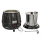 11.5 Qt. Round Countertop Black Stainless-Steel Food / Soup Kettle Warmer