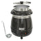11.5 Qt. Round Countertop Black Stainless-Steel Food / Soup Kettle Warmer