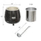 11.5 Qt. Round Countertop Black Stainless-Steel Food / Soup Kettle Warmer