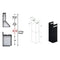 2-12" Short Chimney Pieces for 7 ft. to 8 ft. Ceilings
