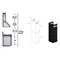 2-12 in. Short Chimney Pieces for 7 ft. to 8 ft. Ceilings