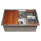 27 In. Garmisch Undermount Single Bowl Satin Stainless Steel Kitchen Sink With Bottom Grid And Accessories