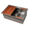 27 In. Garmisch Undermount Single Bowl Satin Stainless Steel Kitchen Sink With Bottom Grid And Accessories