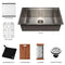 30 In. Garmisch Undermount Single Bowl Stainless Steel Kitchen Sink With Bottom Grid And Accessories